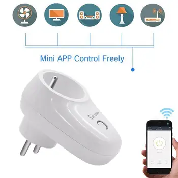 Sonoff S26 WIFI Smart Plug EWeLink APP Realiu laiku bet Kur Nuotolinio Valdymo Reguliaraus/countdown/kilpa Laiko Lizdą,už Alexa/Google