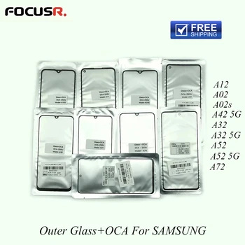 10VNT LCD Touch Panel Priekinio Stiklo Pakeitimas Su OCA Samsung A12 A02 A02s A42 A32 A52 A72 A125 A022 A025 A525 A725