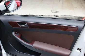 4pcs/daug Automobilių lipdukai ABS anglies pluošto grūdų Vidaus duris purtyti handshandle padengti Volkswagen vw 2012-m. Jetta 6 MK6