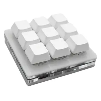 Mini 9-klavišas Klaviatūra USB Laidinio Mechaninė Klaviatūra Numpad Paramos Makro Funkcija C Tipo su USB Laidu Pc Nešiojamas Žaidimų Pho