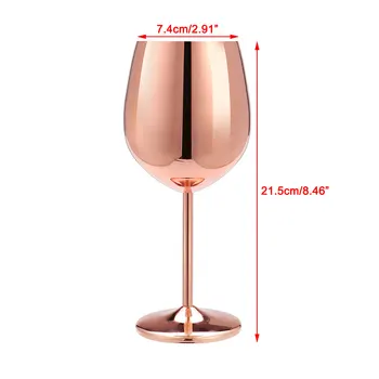 Nerūdijantis Plienas, Raudono Vyno Stiklo, Sidabro, rožinė Aukso Taurių Sulčių Gerti Šampaną Goblet Šalies kokteilių taurės tokios Virtuvės Įrankiai 501-600ml