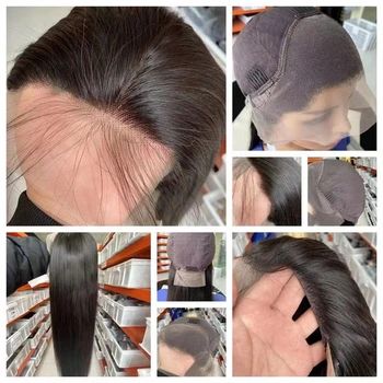 Nėriniai Priekiniai Žmogaus Plaukų Perukai PrePlucked 13x6 Remy Brazilijos Tiesiai Nėrinių Priekinės Perukas 13X4 30inch Kaulų Tiesiai Perukas Su Kūdikio Plaukų