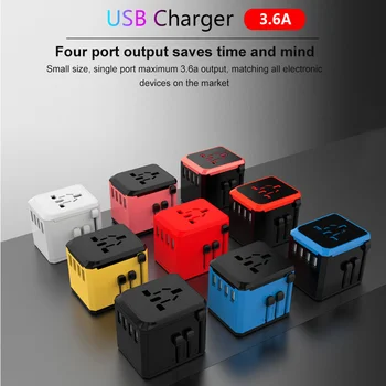 4 USB/3USB 1Type-C Uostų Išėjimo Universal Plug Multi-funkcija Įkroviklis Galvos Universalus Kelionių Plug