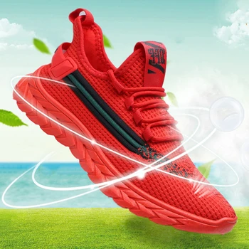 Vyriški batai vasaros sportbačiai šviesiai atsitiktinis lauko orui sporto akių mados patogus cool raudona didelio dydžio populiarus naujas 2021