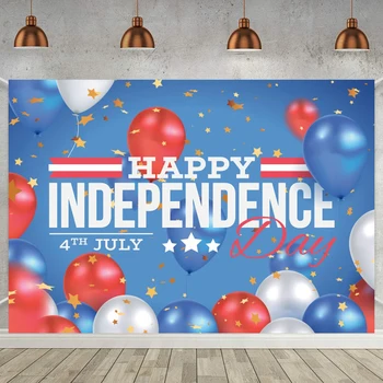Laiminga liepos 4-osios Medžio Lenta Fotografijos Backdrops Naujagimiui Dušo Nepriklausomybės Dieną Šventė Linksmai Foto Vinilo Tapetai