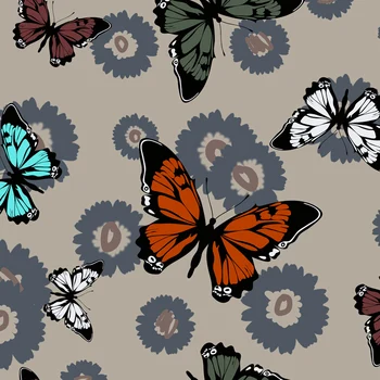 Poliesterio audinio drugelis Gėlių spausdinti audiniu suknelė Užsakymą vaizdas spausdinti plonas stretch audinys 