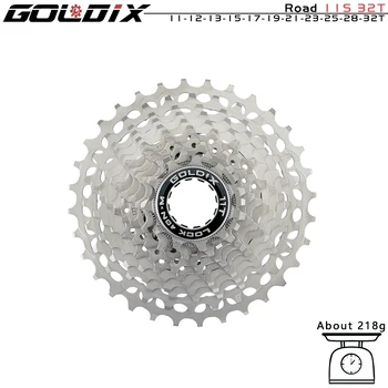 GOLDIX 11s kelių dviratį laisva ultra-light CNC tuščiaviduriai procesas HG kasetės bokštas bazės 28T/32T/34T/36T laisvosios eigos už R7000 R8000