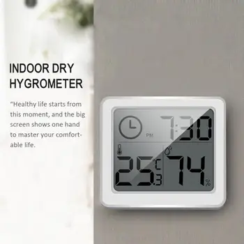 2021 Nauja Ultra-plonas minimalistinis smart home elektroninis skaitmeninis termometras ir drėgmėmačiu patalpų sausas drėgmėmačiu Oras Stotis