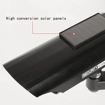 VAIZDO YZ-3302 Saulės energija Varomas Saugumo Priežiūros Vandeniui Modeliavimas Kamera Mirksinti Raudona LED Šviesos Vaizdo Anti-theft Fotoaparatas