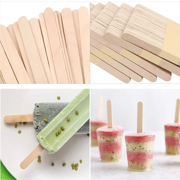 50Pcs/Pak Medienos Ledų Lazdelių Popsicle Stick Vaikai Amatai 