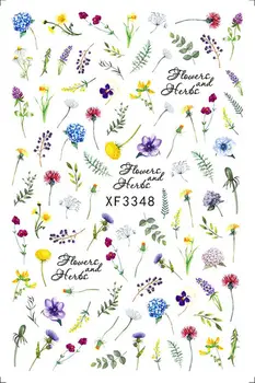 Naujas Nagų Lipdukas ir aplinkosaugos ¾enklelis Elegantiškas Daisy Gėlių Nail Art Apdailos Lipdukai Pavasario ir Vasaros Foto Gėlių Vandeniui Lipdukai
