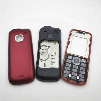 Aukščiausios Kokybės Nokia C2-00 Pilnas Pilnas Mobiliojo Telefono Korpusas Baterijos Dangtelis Durų Rėmo Su Anglų Klaviatūra