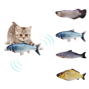 Elektroninių Naminių Kačių Modeliavimas Žuvų Žaislas USB Baterijos Įkrovimas Katė Kramtomoji Žaisti Žaislo Kramtymas Prekes