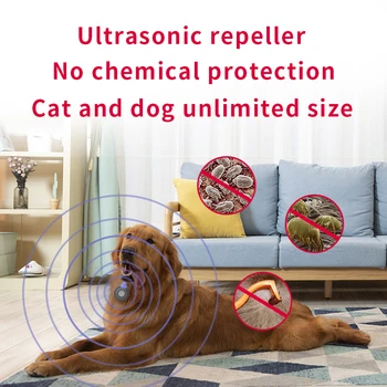 Naminių gyvūnų Ultragarso Blusų Valiklis Apykaklės Erkių Atstumiantis Utėlių Repeller Šunų, Kačių USB Valymo Priemonės, Kenkėjų Kontrolės Produktai, Namų