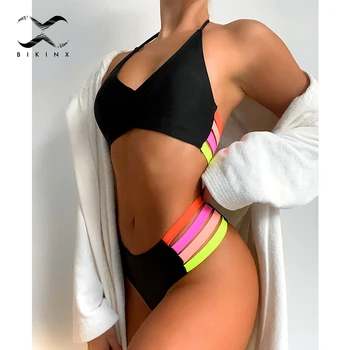 Sporto kratinys maudymosi kostiumėlį moterų plaukimo kostiumas push up Bandeau bikini Aukštai supjaustyti maudymosi kostiumėliai, 2021 Seksualus maudymosi kostiumas, Paplūdimio drabužiai
