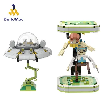 Buildmoc Animacinių Filmų Serijos Modulinio Pobūdžio Vaizdų Kūrėjas Ekspertų Erdvėlaivis Per Laiką Building Block Modelis Vaikas Žaislą Dovanų