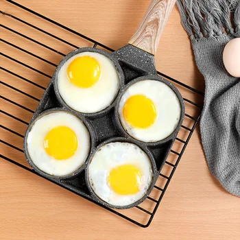 Keturių skylių, Kepimo Puodą Visos Medicinos Akmens Non-stick Namų Kiaušiniai Mėsainiai Omletas Pusryčiai Maker 
