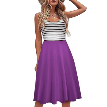 Moterų Bohemijos Suknelė Vasaros Prarasti Spausdinti Rankovių Sundress Ponios Paplūdimio Plus Size Vestidos-line Spageti Dirželis Mini Suknelė