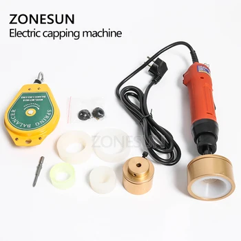 ZONESUN 28-32mm Automatinis Elektros Ribojimo Mašina Plastikinio Butelio Capper Nešiojamų Bžūp Varžtais Mašinos Elektros Sandarinimo Mašina