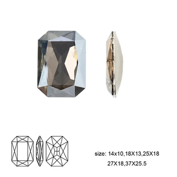 K9 Stiklo Stačiakampio Aštuonkampis Masės Diamond Drabužių Nagų Dailės kalnų krištolas 3D Pointback Išgalvotas Akmens Brangakmenių Bling Crystal 