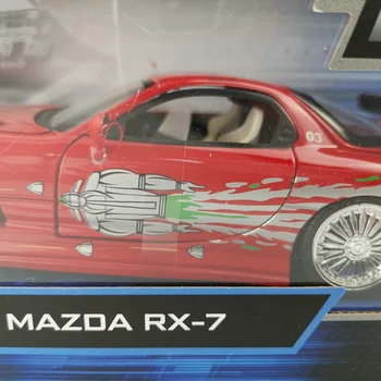 JADA 1/24 Greiti ir Įsiutę Automobilių DOM ' S MAZDA RX-7 Modeliavimas Metalo Diecast Modelis Automobiliai, Žaislai