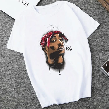 Amerikos Ripper Tupac 2pac Hip-Hop moteriški Marškinėliai Vasaros trumpomis Rankovėmis Kramtomoji Juokinga Marškinėlius Viršūnes Moterų marškinėliai Moteriška