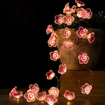 2M LED Styginių Šviesos Vandeniui Lauko Sodo Kalėdų Medžio Weding Šalies Kabo Lempa Vyšnių Žiedų Gėlių Kalėdinė Dekoracija