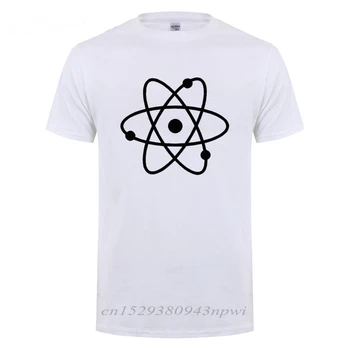 Kietas Mokslas Atomo Marškinėliai Vyras Trumpomis Rankovėmis Apvalios Kaklo Palaidi Tinka Medvilnės Marškinėliai Geek, Vėpla Harajuku Atsitiktinis Marškinėlius Vyrų Drabužiai Tee