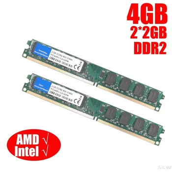 DIMM DDR2 800Mhz 4GB(2GB*2Pieces) PC2-6400U atminties Darbalaukio RAM geros kokybės ir Didelio Suderinama