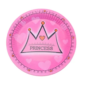 Princess Crown Vienkartinių Popierinių Šiaudelių Servetėlės Plokštės Puodeliai Staltiesė Baby Shower Vaikų Gimtadienio Dekoracijos Prekes