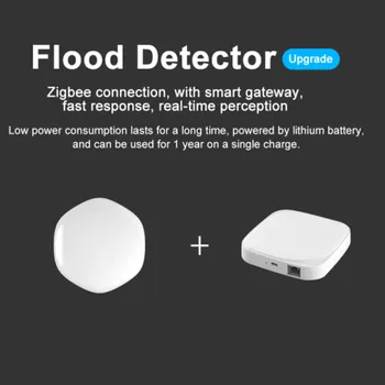 Tuya ZigBee Wifi Vandens Nuotėkio Detektorius, Jutiklis Signalizacija Nuotėkio Detektorius Garso Smart Home Dirbti su Smartlife Saugumo Įspėjimo Sistema