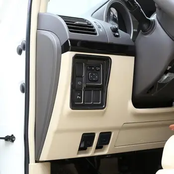 Juoda Medienos Grūdų, ABS Pusės galinio vaizdo Veidrodžio Reguliavimas Rėmo Dangtis Apdaila Toyota Land Cruiser Prado FJ150 2010-2017 Priedai