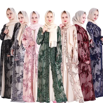 Musulmonų Suknelė Musulmonų Mados Naujų Prabangių Siuvinėjimo Musulmonų Moterys Abaja Artimuosiuose Rytuose Ilgą Suknelės Dubajus Abaja Turkija Kimono Diržas