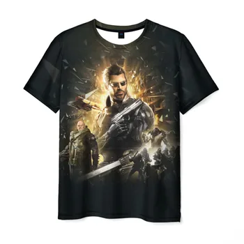 Vyriški T-shirt 3D Deus Ex: Žmonija Suskirstyta