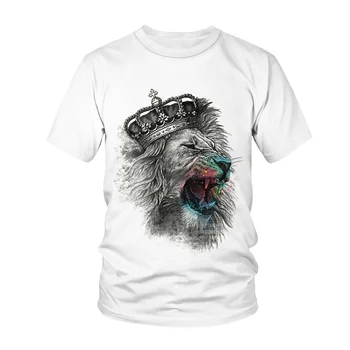 Naujas Liūtas 3D Atspausdintas T-shirt Vyrai Moterys Atsitiktinis Mados Gyvūnų Streetwear Negabaritinių Marškinėliai Harajuku Unisex Tees Viršūnes Vyrų Drabužiai.