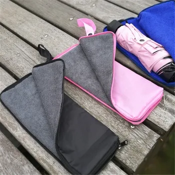 Portable Outdoor Folding Umbrella Bag Super Water-Absorbent Umbrella Case Cover