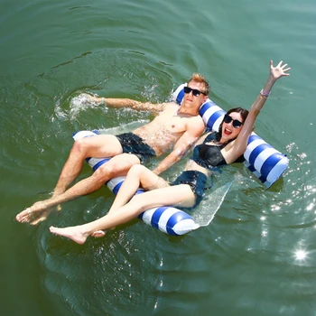 Dvigubas Vandens Hamakas Recliner Pripučiami Floating bed baseinas Plūdriosios Plaukimo Čiužinys jūros Maudynių Žiedas su Siurblio