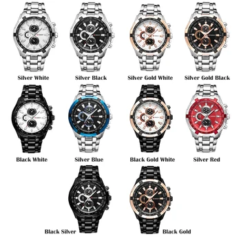 CURREN 8023 Kvarciniai Laikrodžių Vyrams, Vandeniui Sporto Kariniai Laikrodžiai Mens Verslo Nerūdijančio Plieno Laikrodis Vyrų Laikrodis reloj hombre