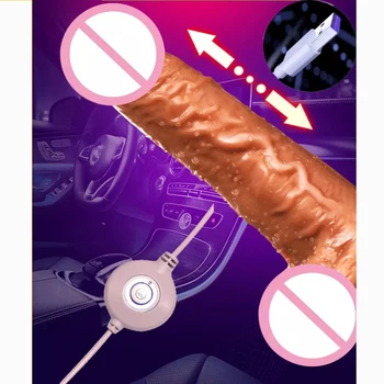 Tikroviškas Dildo didelis Didelis Penis Vibratorius Teleskopinis Automatinis Šildymo G-spot, Masažas, Masturbacija Sekso Žaislai Moterims, Sekso Produktai